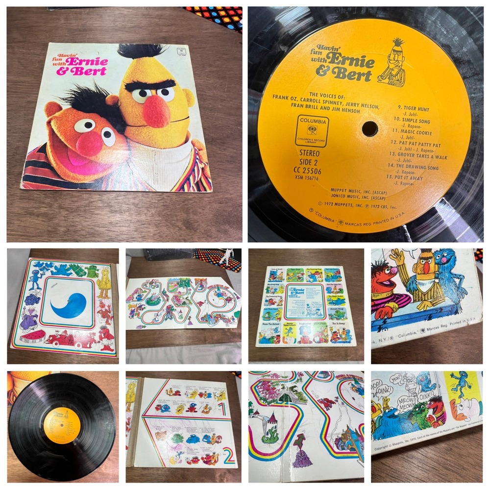 Sesame Street Vinyl Record Lot 3 LP Ernie & Bert Fever Original Cast Kidcore - Picture 6 of 16